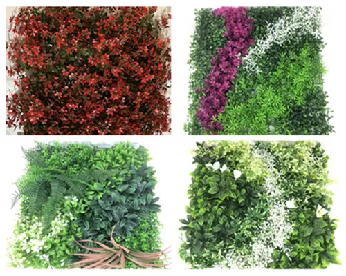 Matchende færdigheder i kunstig græsvæg og kunstige hængende planter