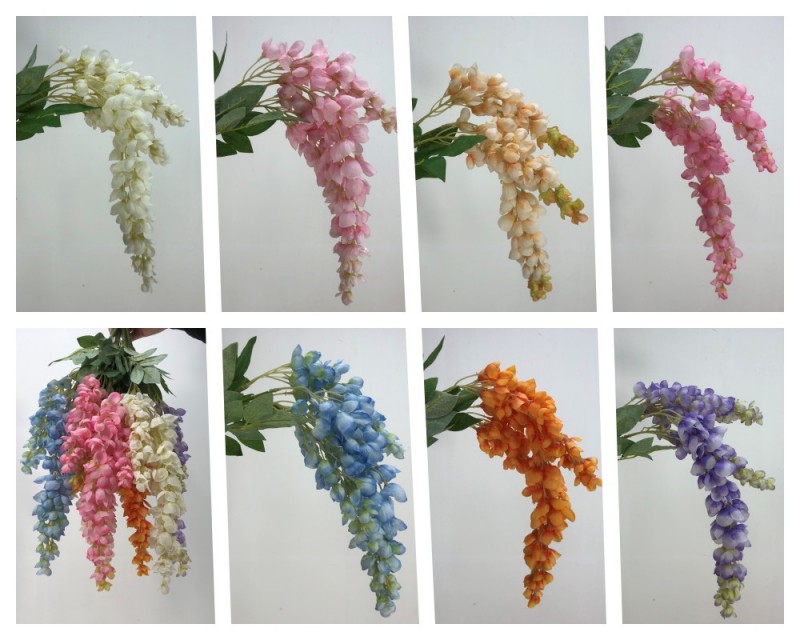 Ouli® Artificial Wisteria Aubergine - Kunstig Wisteria -dekoration i høj kvalitet