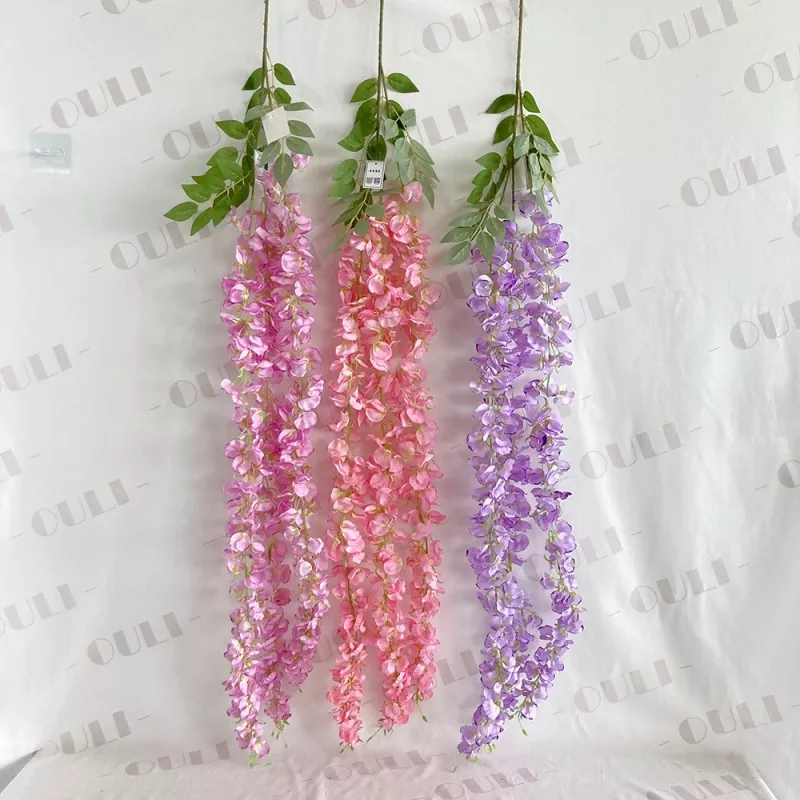 3 gafler kunstige wisteria blomster