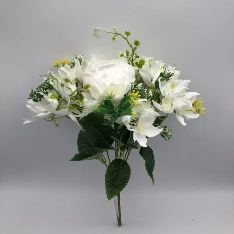 Blomster buket faux peony med lilje