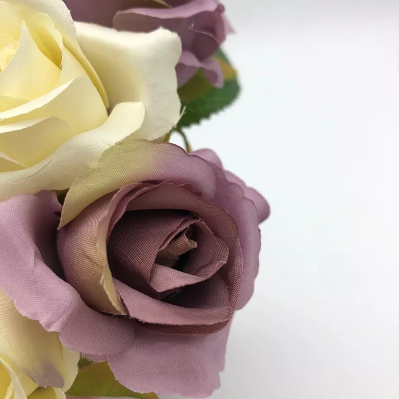 high-end artificial rose bear with silk texture for gifts
