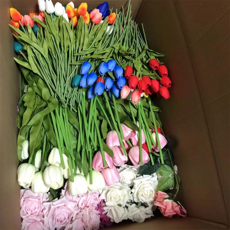 Mini pu falske tulipanblomster