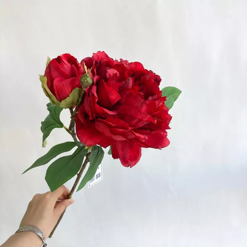 Silke kunstige peony blomster